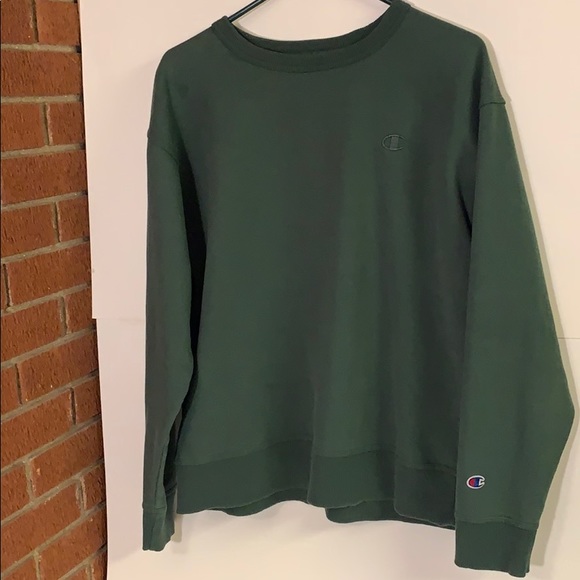 champion sweater mens green